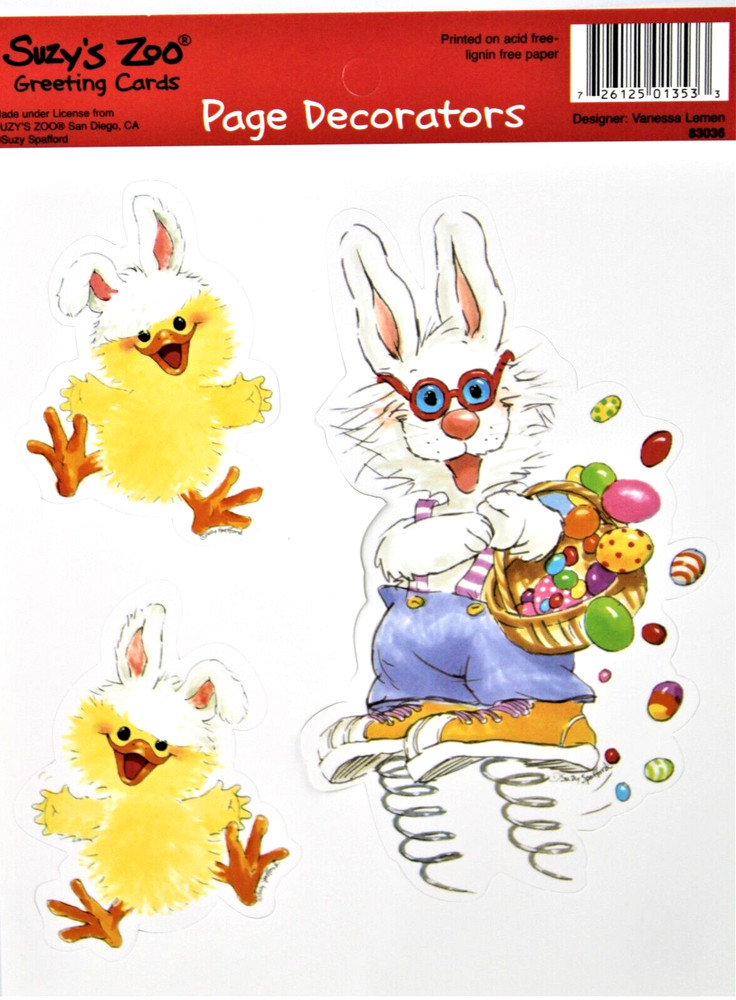 Suzy's Zoo "Easter Bunny Chicks" Page Decorator #83036