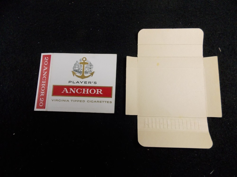Vintage Players Anchor Empty Cigarette Packet Box