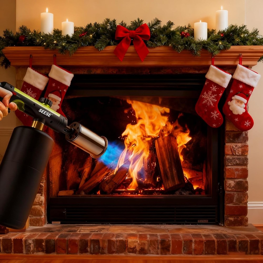 Powerful Propane Torch Gun w/Safety Lock Adjustable Flame BBQ Kitchen