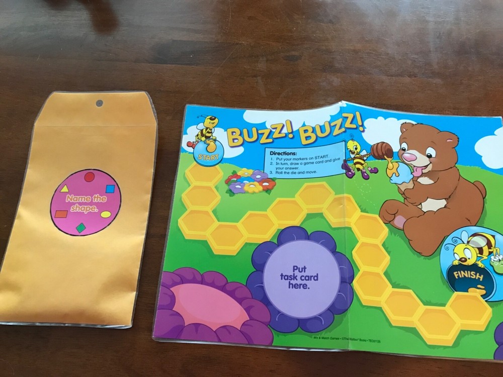 Buzz! Buzz! Shapes  mailbox  teacher game resources prek