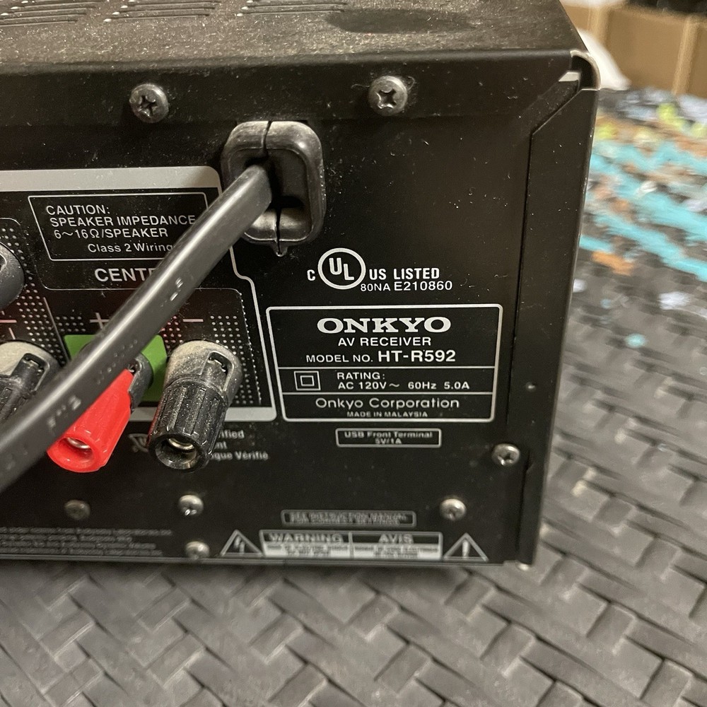Onkyo AV Receiver HT-R592 7.1-Channel With Remote Bundle Working