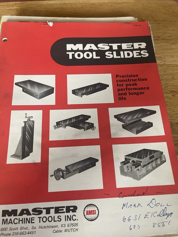 Master Machine Tool Slides Catalog
