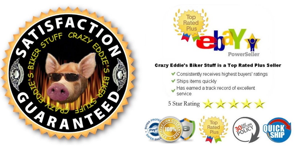 Harley Davidson® Embroidered Silver Up-Wing Eagle Bar & Shield Vest Patch Small