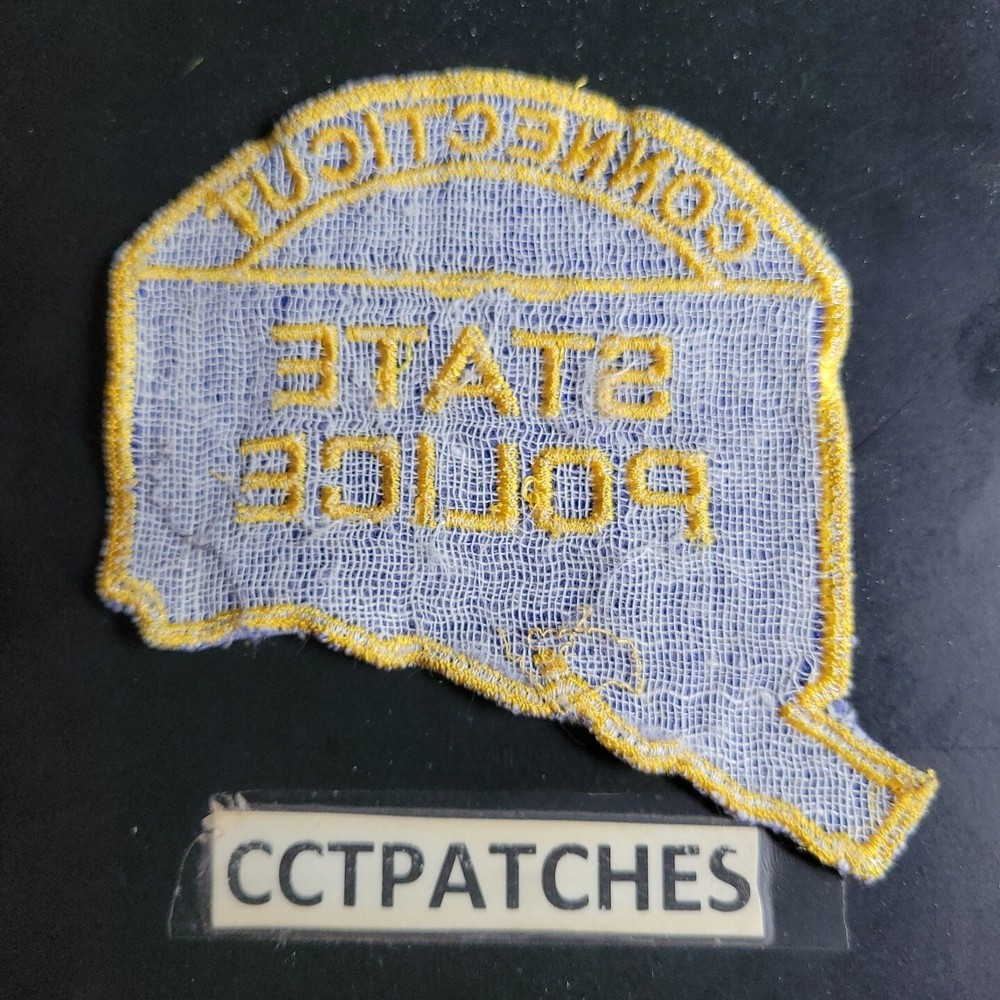 CONNECTICUT STATE POLICE SHAPED SHOULDER PATCH CT