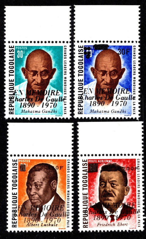 Togo Scott 764-766, C143 Mint never hinged.