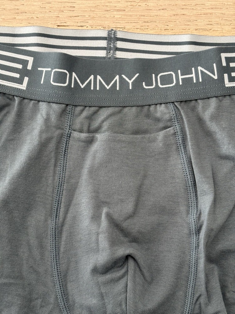 NEW Men's Tommy John Cool Cotton Trunk Size Medium Slate Grey NWT