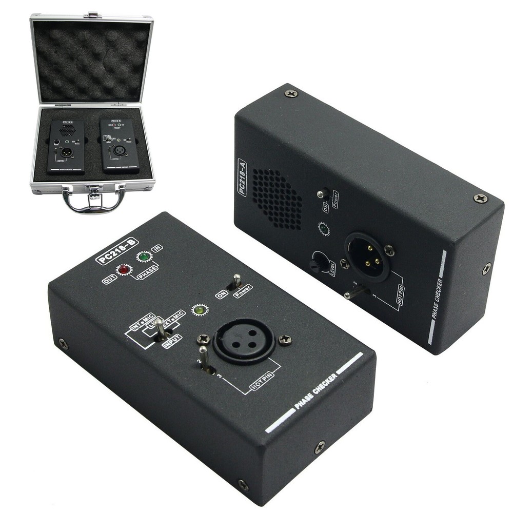 PC218 Phase Polarity Tester Checker Detector Speaker Microphone Sound Testing