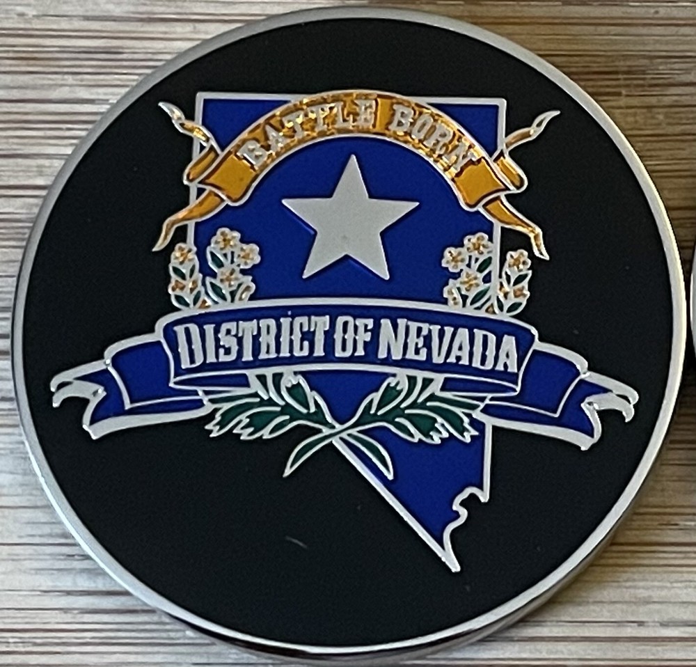 US Marshals Service - DofNevada SecondGEN Silver version 1.75in challenge coin