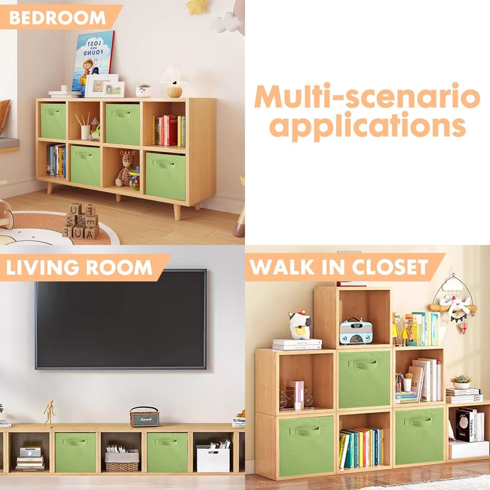 ShellKingdom Storage Bins, Foldable Fabric Storage Cubes And Cloth Storage Or...