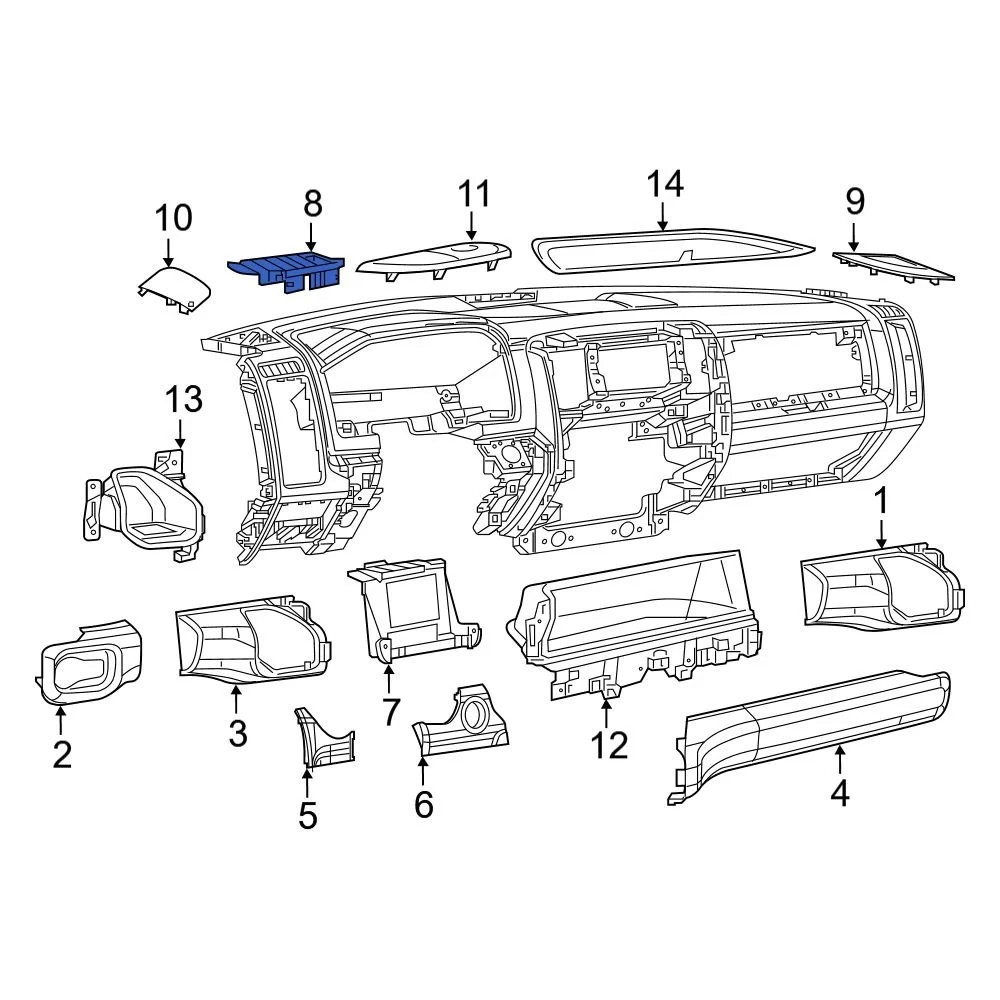 Ram 68358470AA GPS Navigation System Bracket
