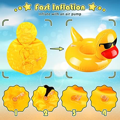 Inflatable Drink Floats Reusable Cute Drink Holder Inflatable Float Cup 12