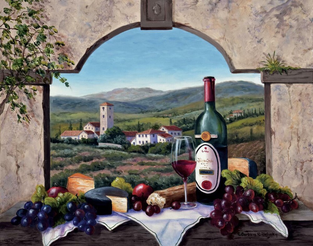 Ceramic Tile Mural Kitchen Backsplash - A Tuscany Vista - Italian Artwork