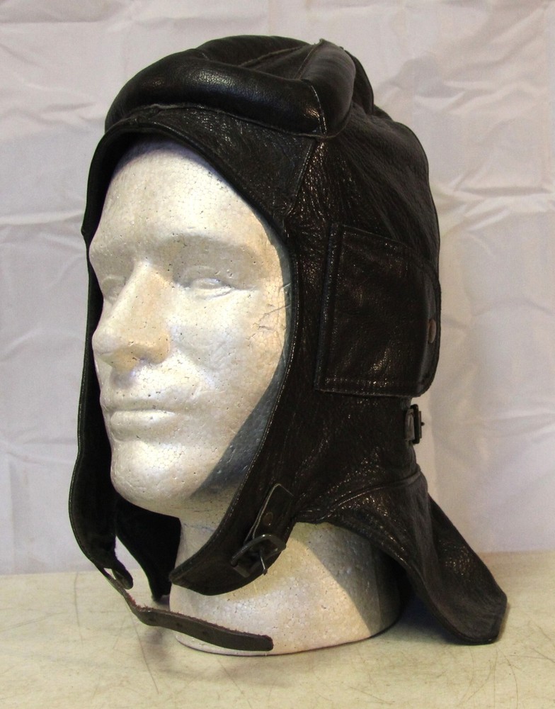 WWII British? leather pilot flight helmet Great condition