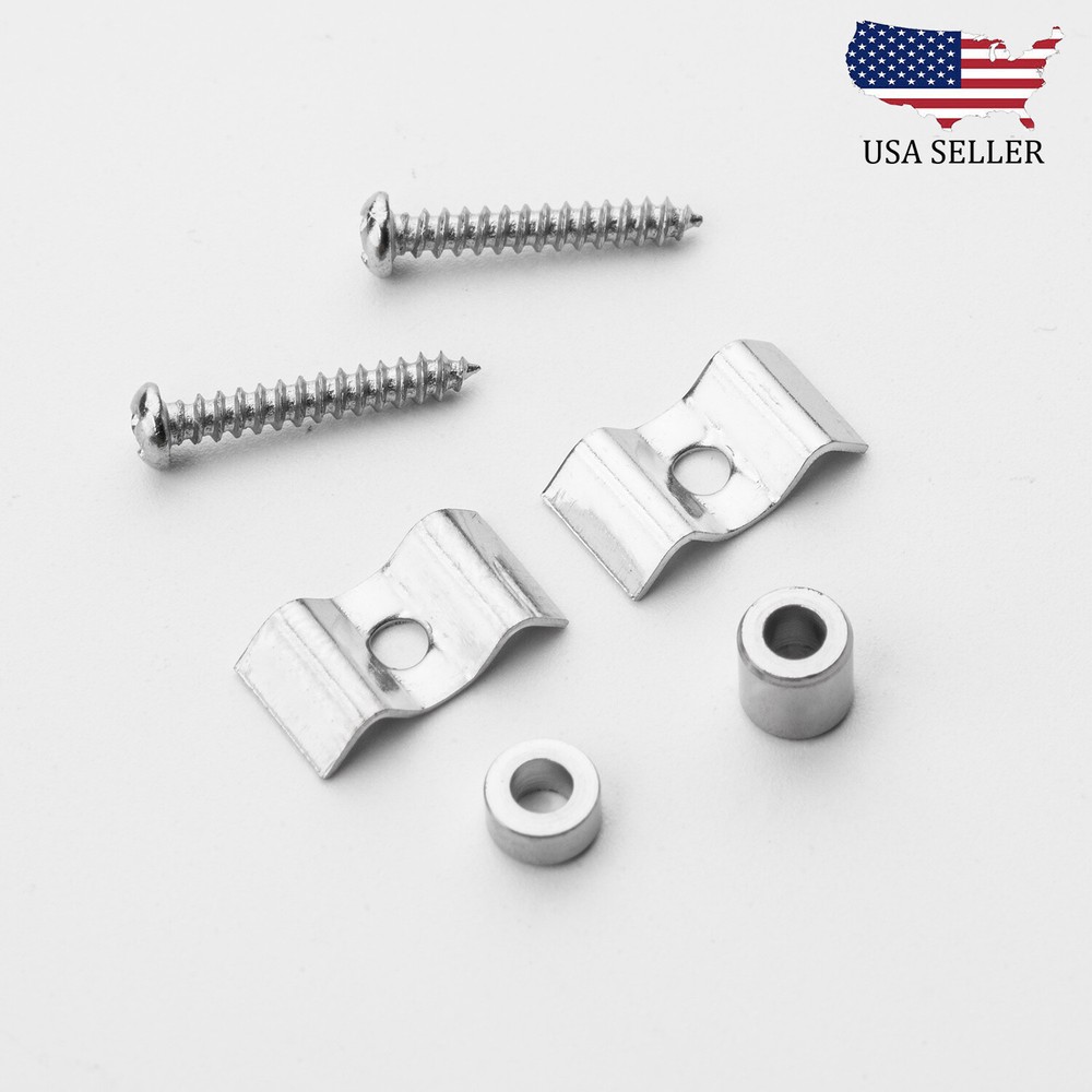 Guitar String Trees String Retainer Guides for Strat Tele Guitar 2 Pcs Chrome