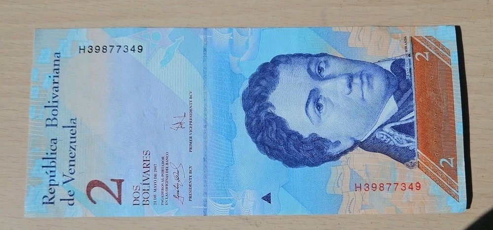 2007 Venezuela 2 Bolivares Note