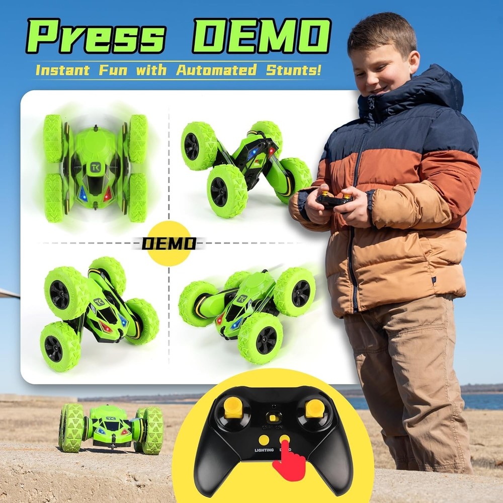 Versatile Remote Control Stunt Car for Kids - Includes Dual Joystick Controller