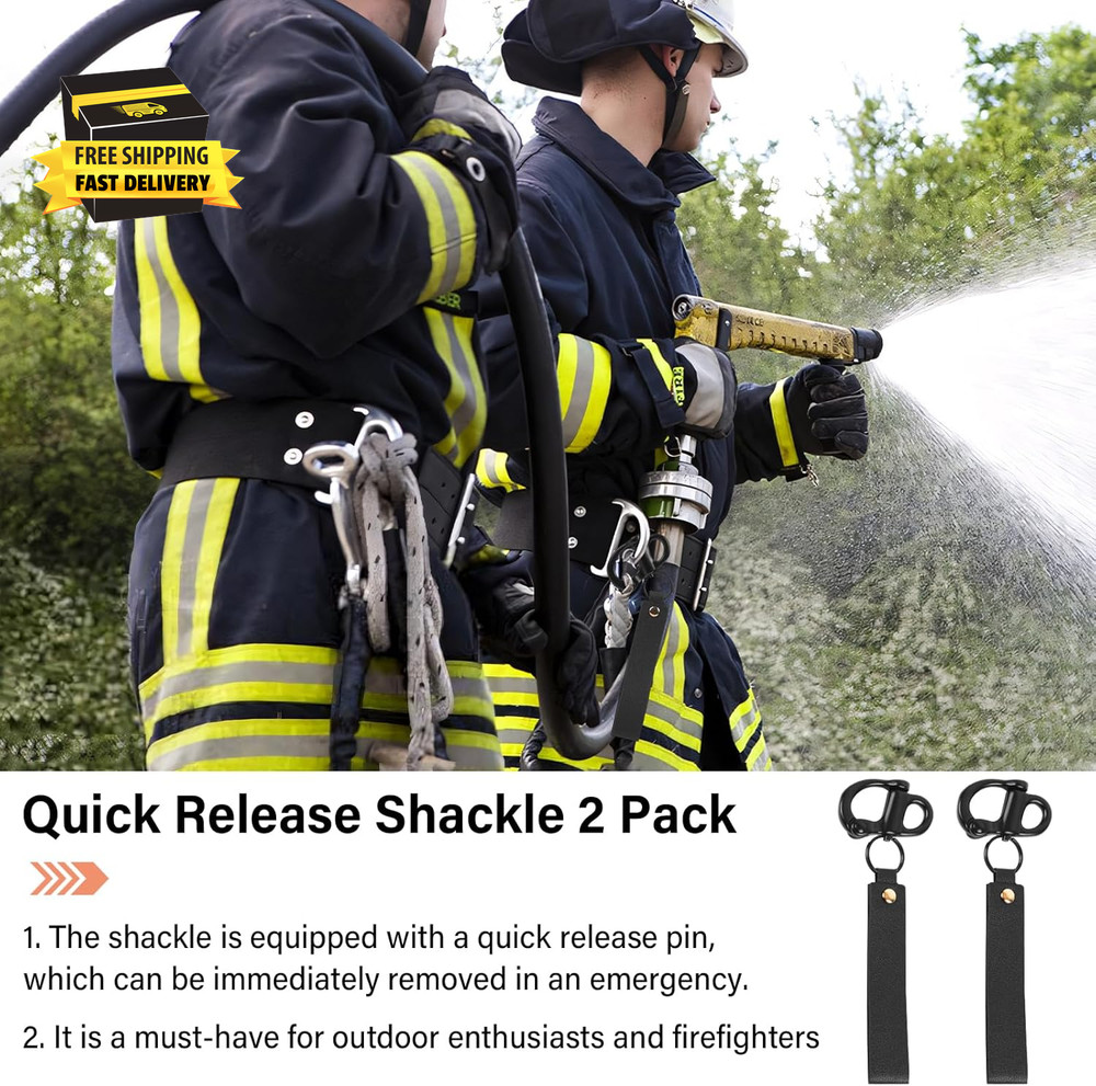 Quick Release Clip Shackle for SCBA Mask (2 Pack), Firefighter Accessories Tools