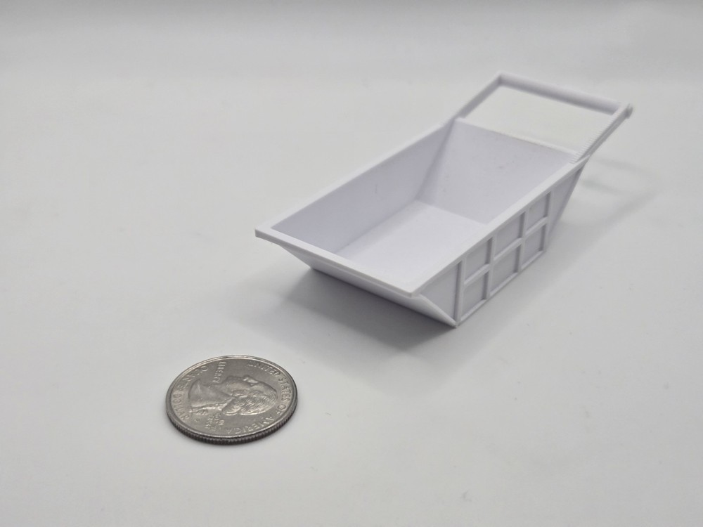 1/64 Scale 12 Cubic Yard Bedding Box in White