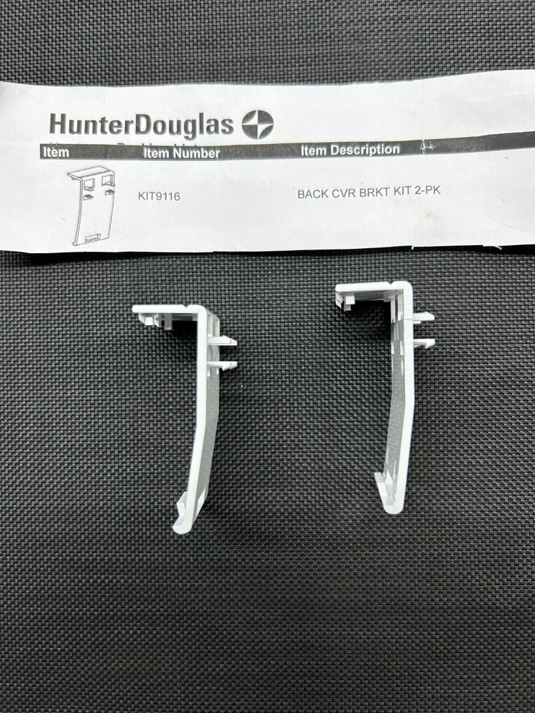 Hunter Douglas KIT9116 Back CVR Bracket - Two Pair Per Order - 4 Brackets Total