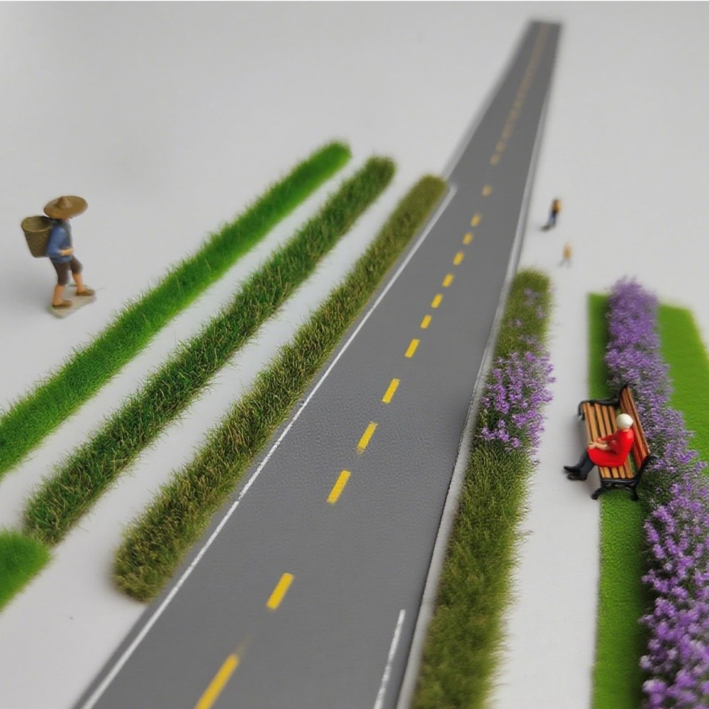 22 PCS Static Grass Strips Rice Paddy Model Railway Artificial Turf DIY Scenery