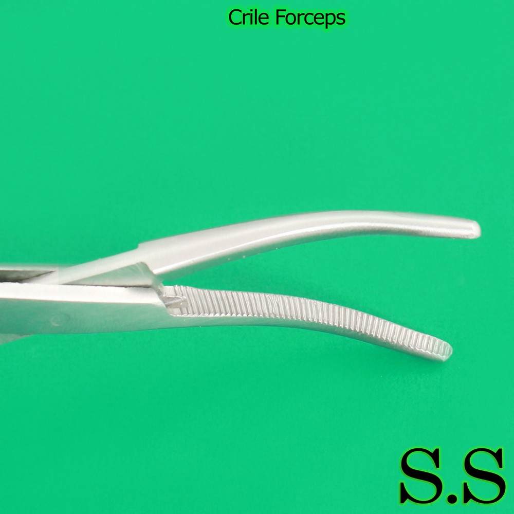 CRILE HEMOSTAT LOCKING FORCEPS 6.25" Cvd Half Gold Handle