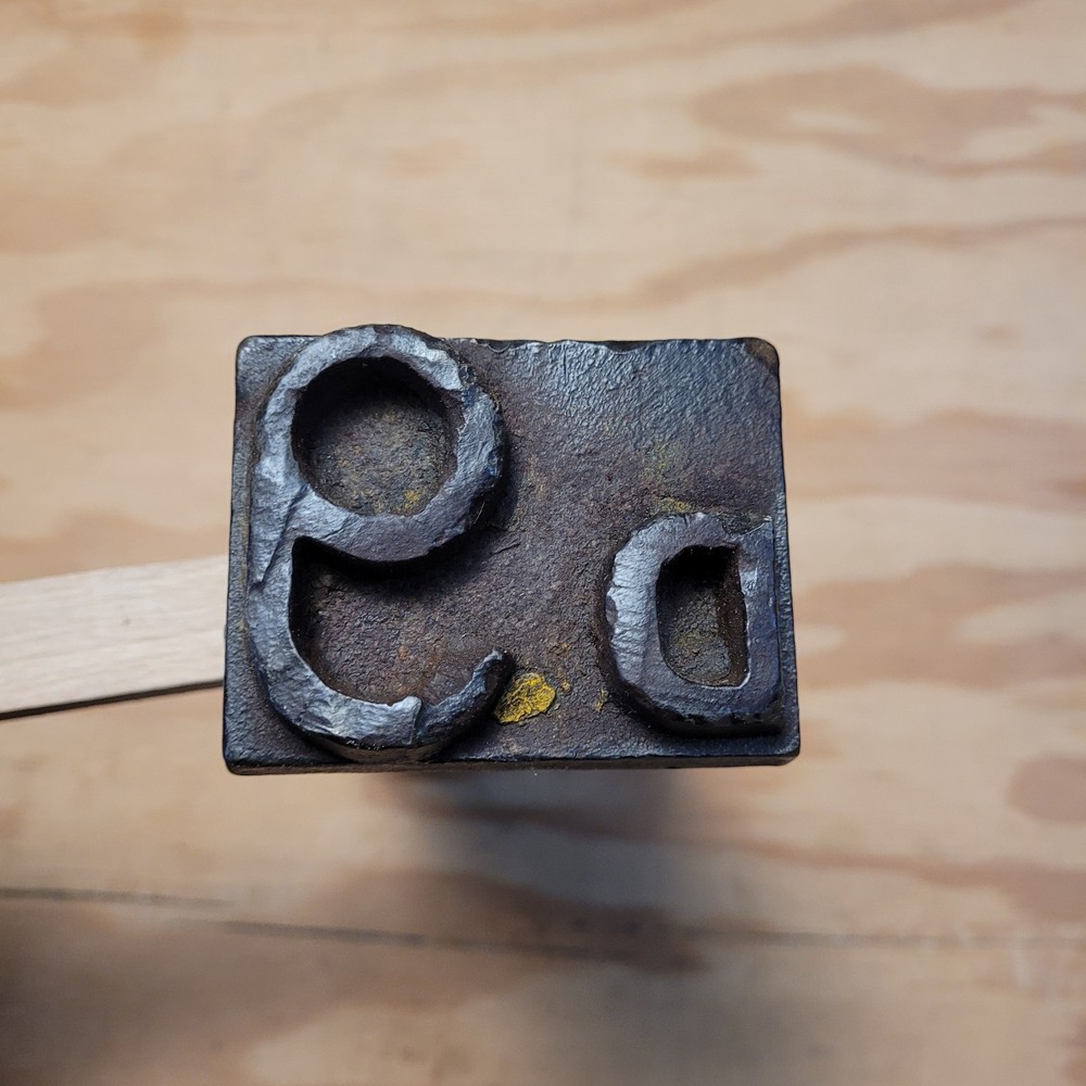 Collins Rafting Patern Axe Head- Log Stamp - D9 - Sierra Nevada Logging Tool