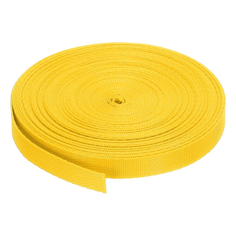 Flat Nylon Webbing Strap 3/8 Inch 10 Yards Corn Yellow for Backpack