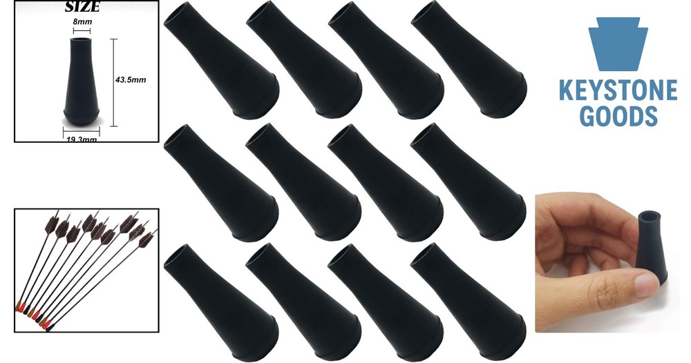 12PCS Soft Rubber Arrowheads for Archery & Practice