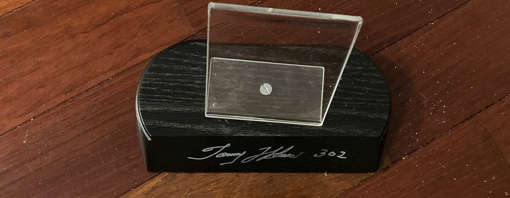 Tommy Holmes Signed AUTOGRAPH baseball plaque jsa Stand Sticker Coa Tom