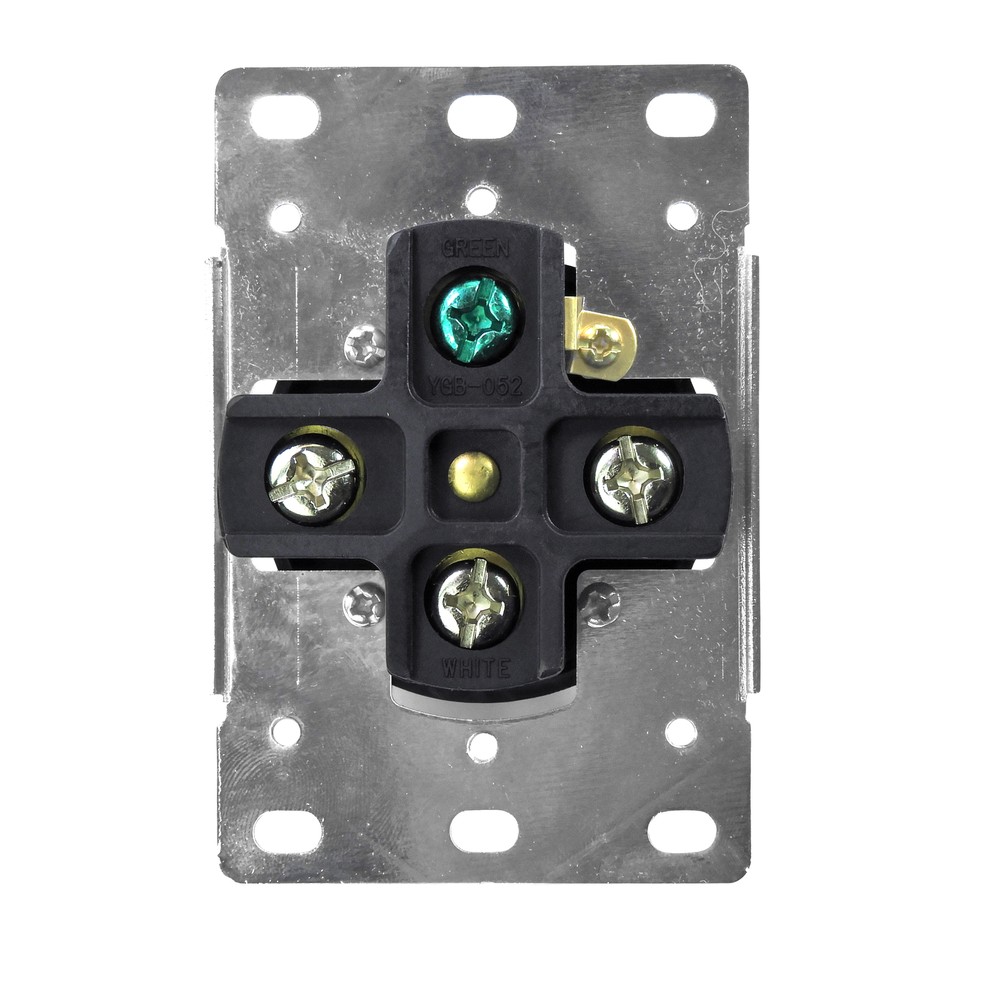 RV Trailer Camper 50 Amp Power VOLT Receptacle Mounting Plate OUTLET 50 A