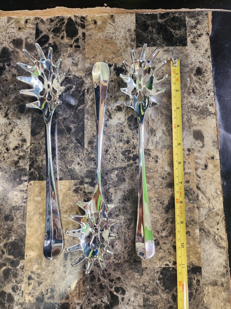 ✅️OLD RATTAIL PATTERN SILVERPLATED PASTA / SPAGHETTI 🍝 SERVER