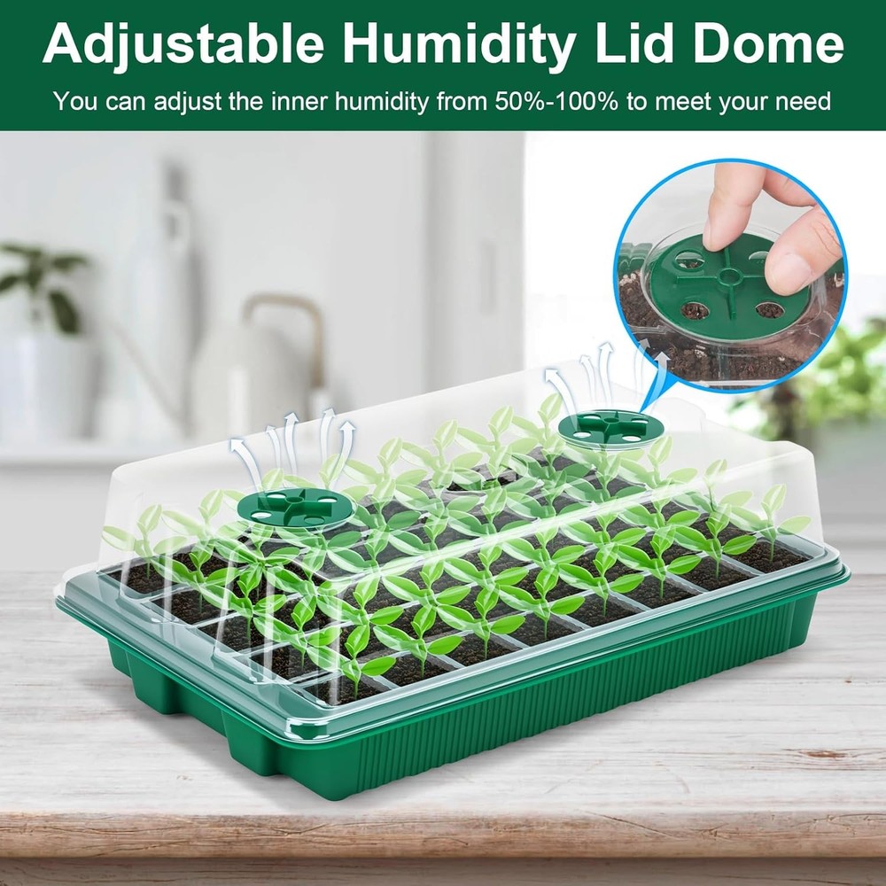 5 Pack Seed Starter Tray Seed Starter Kit 200 Cells Total Tray