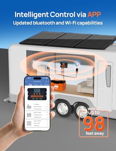 Solar Charge Controller 30A Bluetooth, Solar Panel PWM 30A 12V-24V(Bluetooth)