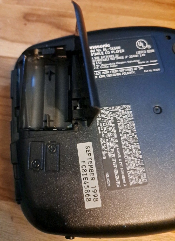 1998 Panasonic SL-SX500 Portable CD Player Used