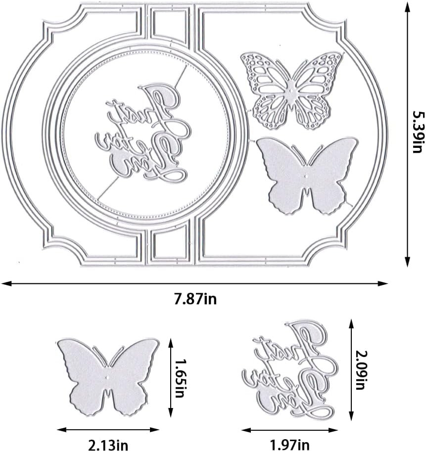3D Card Shape Cutting Dies for Card Making, Window Zig-Zag Card Shape Design wit