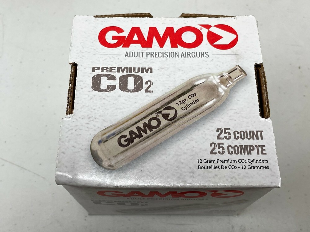 Gamo 12 Gram Replacement CO2 Cylinders Cartridges (25 Pack)