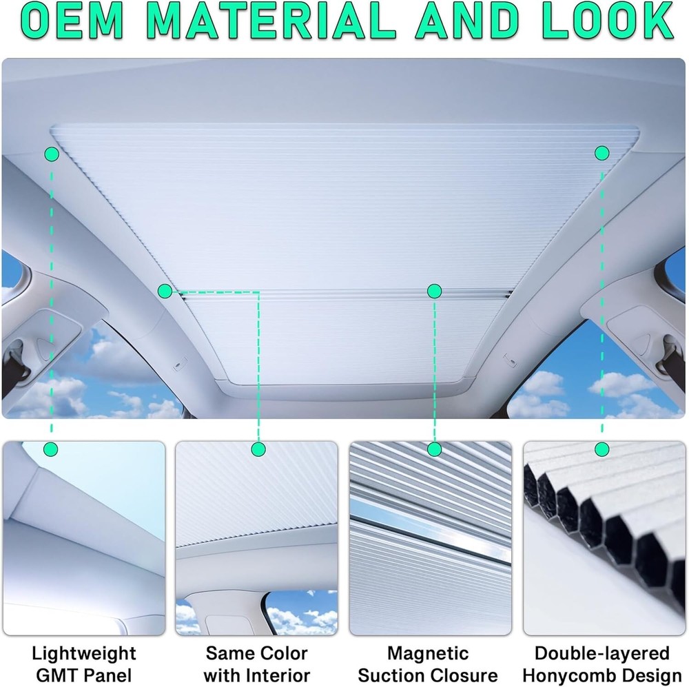 Retractable Sunshade for Tesla Model Y 2020-2025