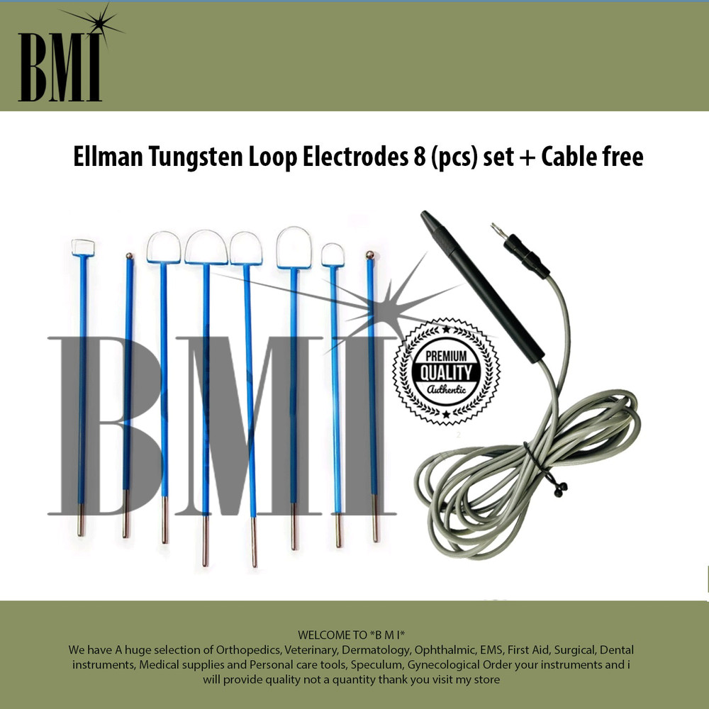 Ellman Tungsten Loop Electrodes 8 (pcs) set + Cable free