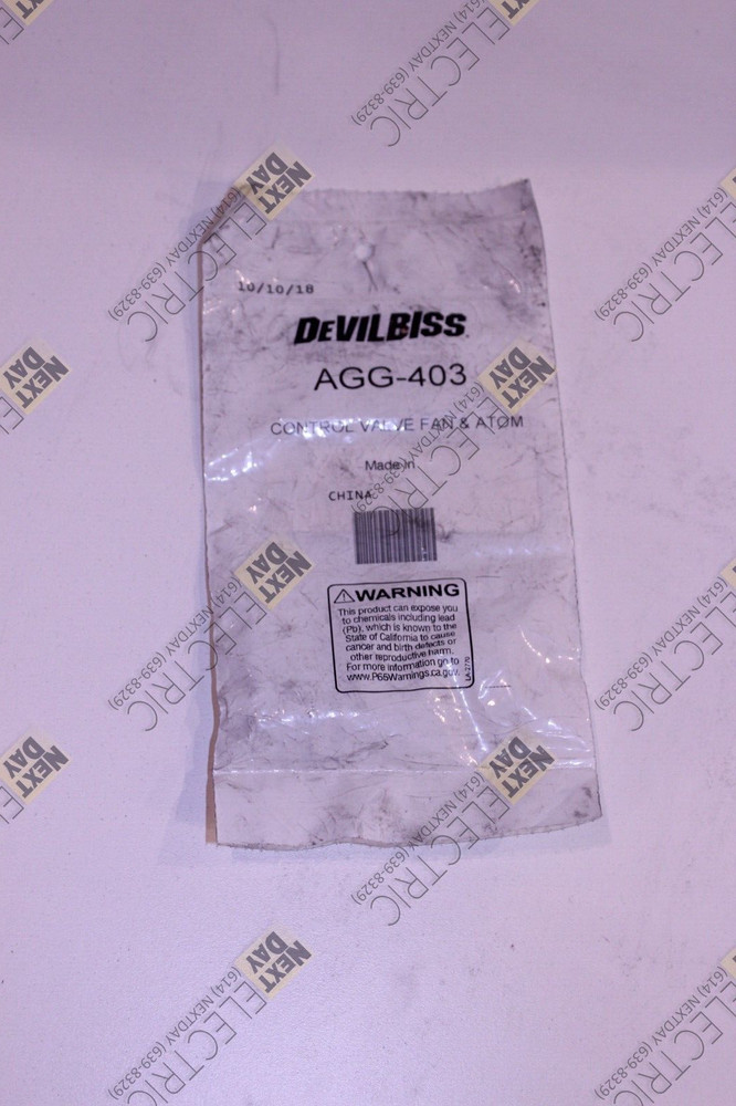 Devilbiss, AGG-403, Control Valve Fant and Atom Paint Spray