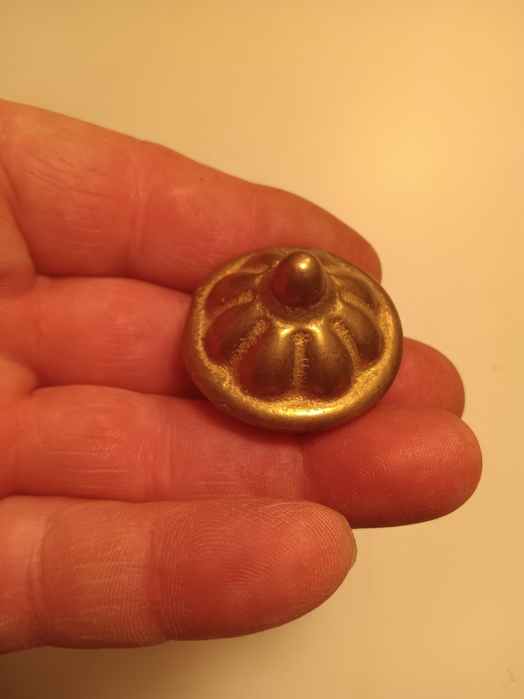 Two Vintage Solid Brass Threaded Rod Ends