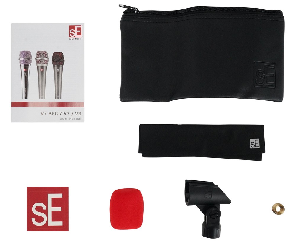 Se Electronics V7 CHROME Dynamic Microphone Handheld Mic+External Windscreen