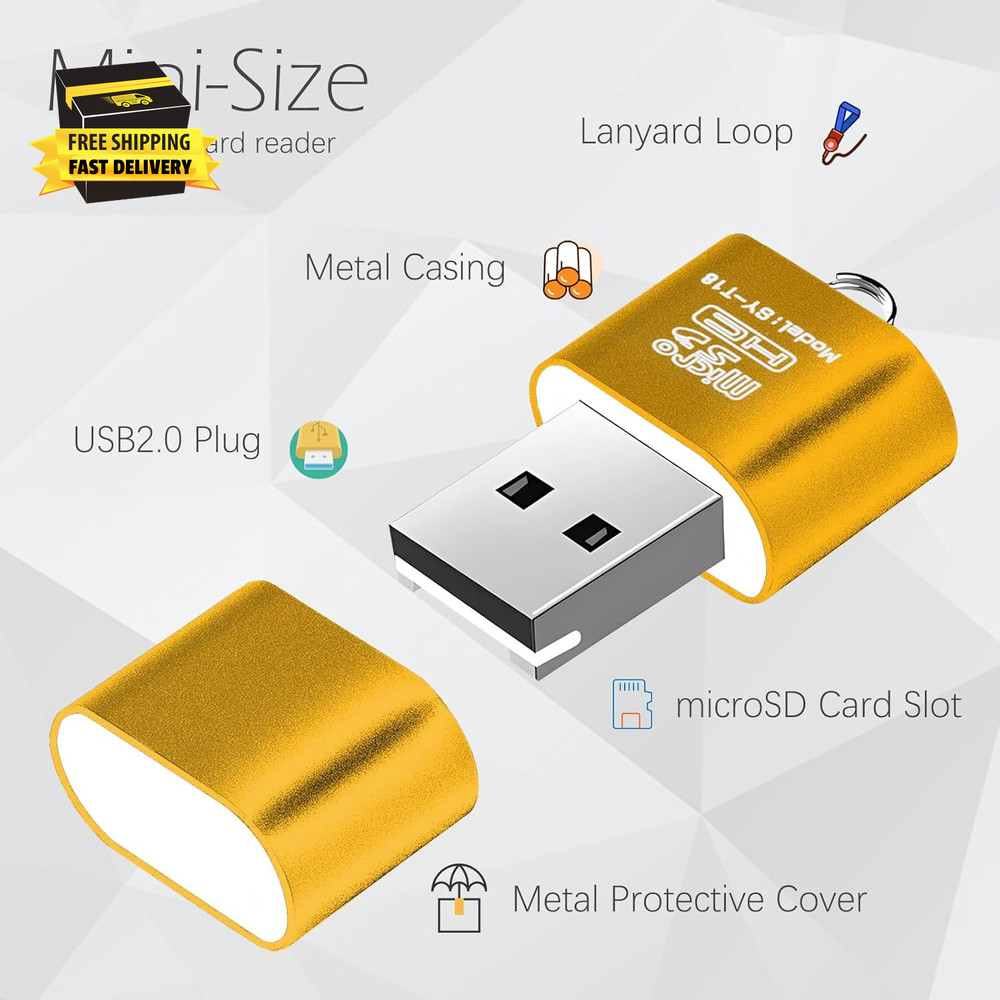 [3 Pack] Micro SD Card Reader for Android,Micro SD Card to USB Adapter, TF Card