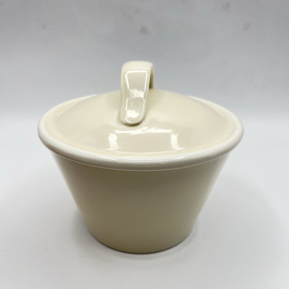 Crate And Barrel B Eigen Sugar Bowl, Cream Colored