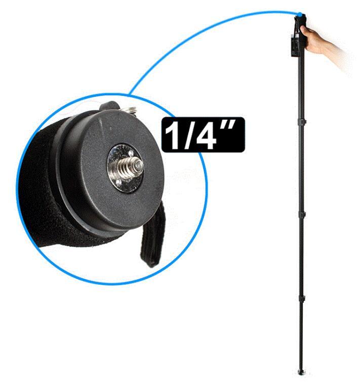 Extendable 70" Walking Stick & DSLR For Nikon Canon Camera MonoPod - Backpacking