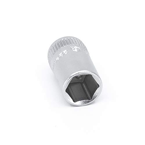 Genius Tools 222510 1/4" Dr. 10mm Hand Socket One Size, Silver