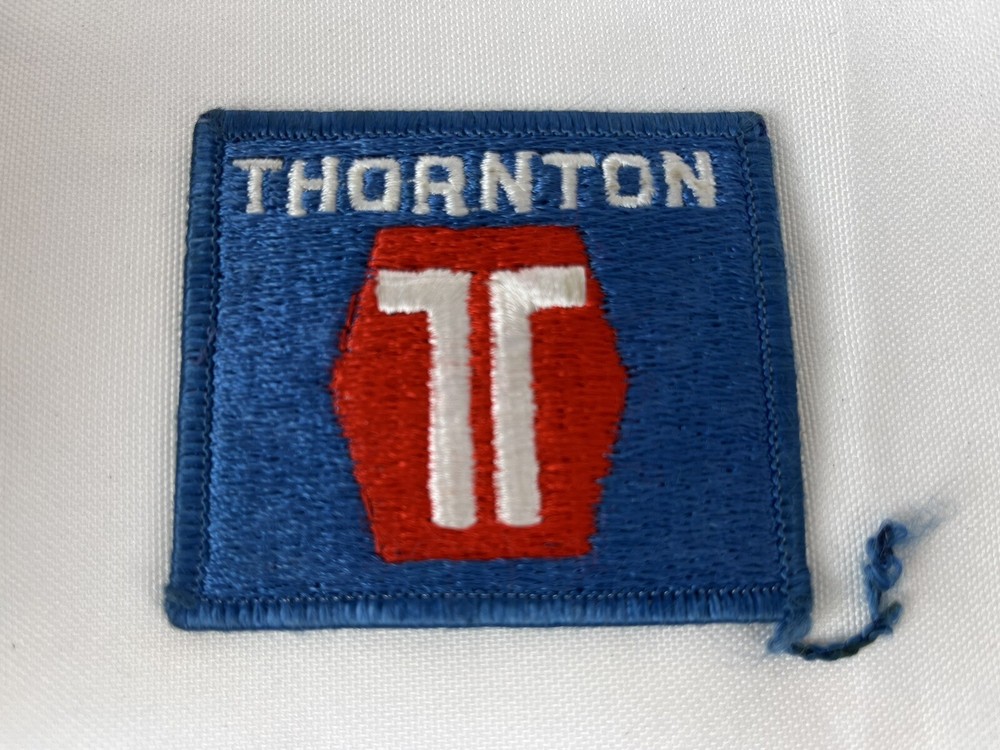 Vintage Thornton Embroidered Sew on Patch