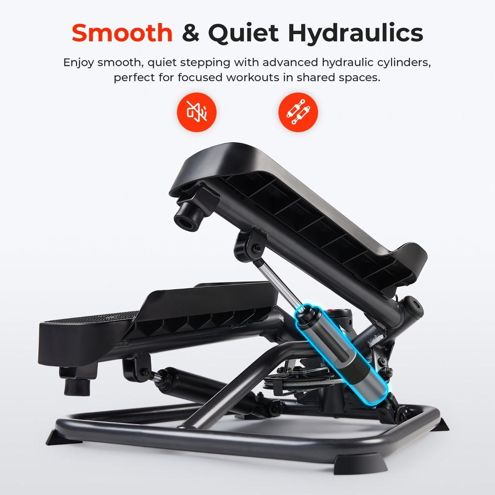 Compact Smart Twist Stepper Machine Engages The Entire Body and Core Workout