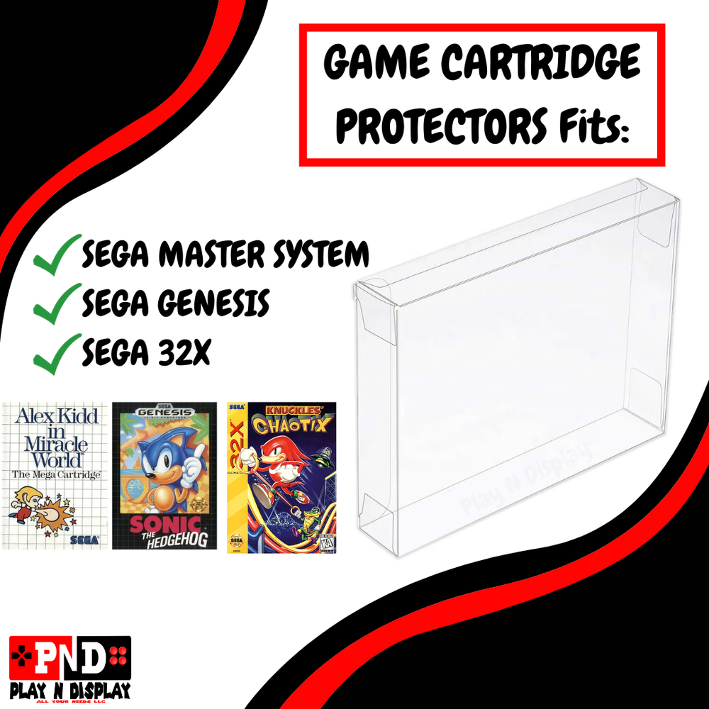 1 Sega Genesis Box Protectors Clear Plastic Display Case Storage Sleeve Thick