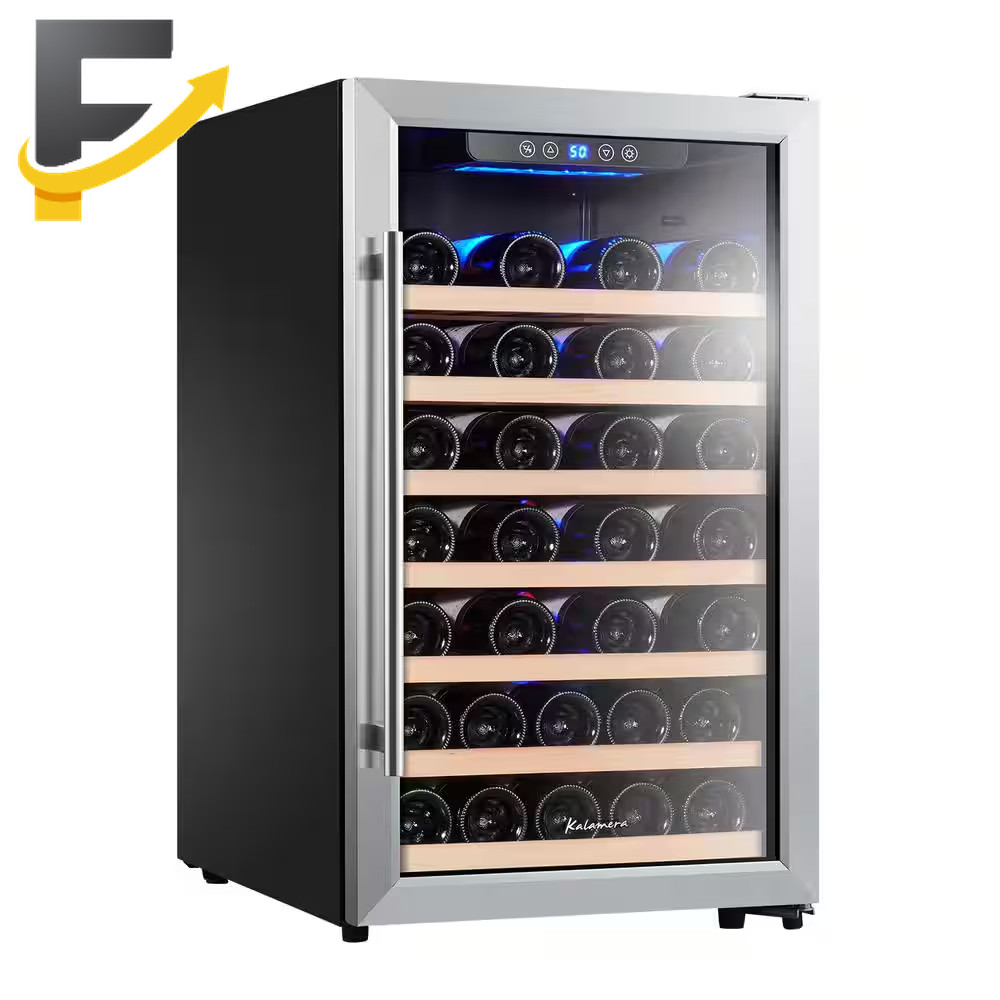 Kalamera 50 Bottle Compressor Wine Refrigerator Single Zone with Touch Control
