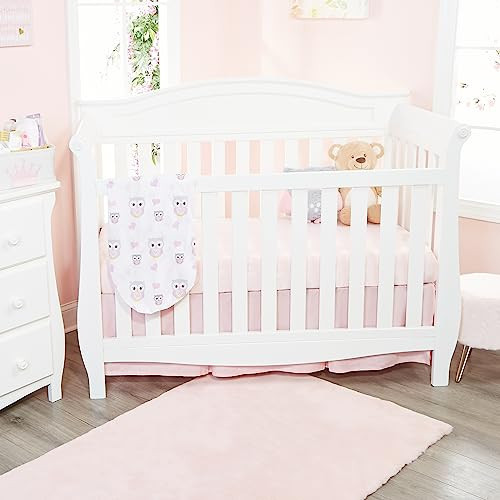 2PK Crib Sheets - Owls and Pink
